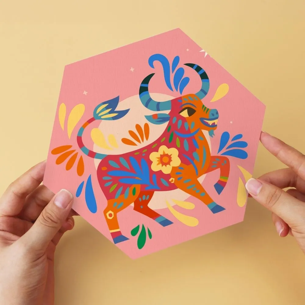 Figured'Art Mini Serie Boho-dierenset Nummer 6 zeshoeken 20cm