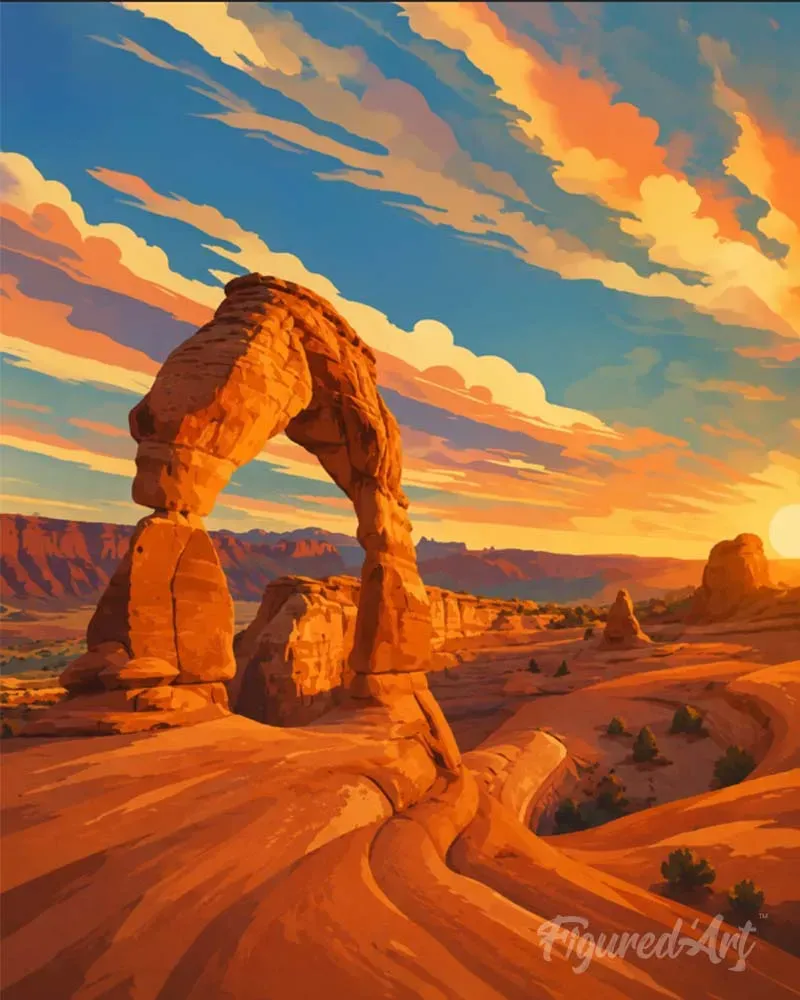 Figured'Art Arches National Park diamond painting 40x50cm Utah