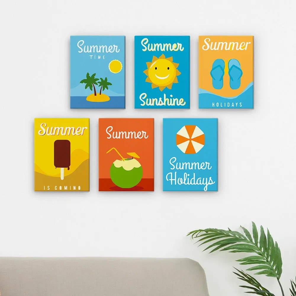 Figured'Art Mini schilderen op nummer Zomervakantie Posters 15x20cm 6st