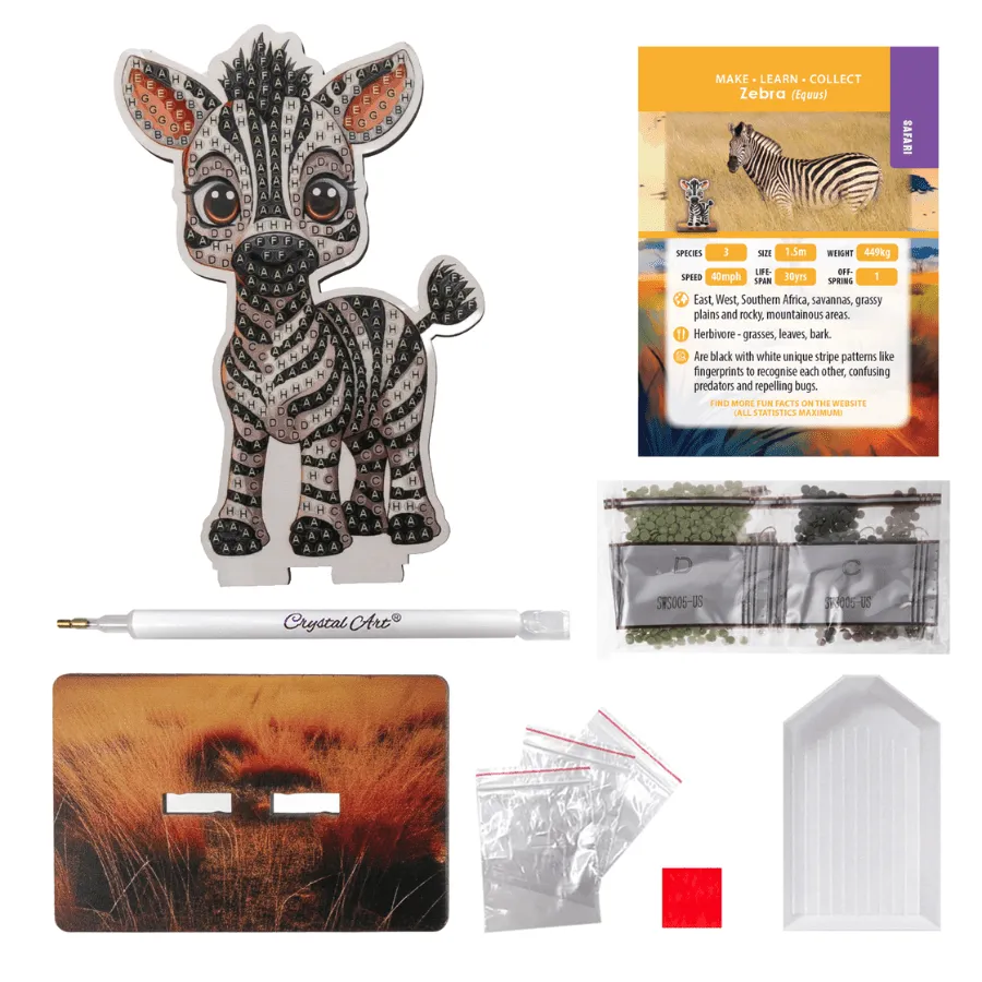Craft Buddy Wildlife Buddies Zebra figuur 11 cm knutselset