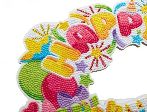 Craft Buddy Crystal Art Birthday Wreath krans 30cm MDF