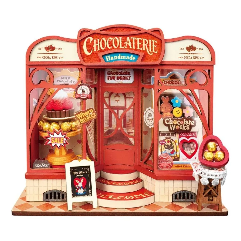 Figured'Art Sweet chocoladewinkel miniatuurhuisje 98 stukjes 1-2 uur