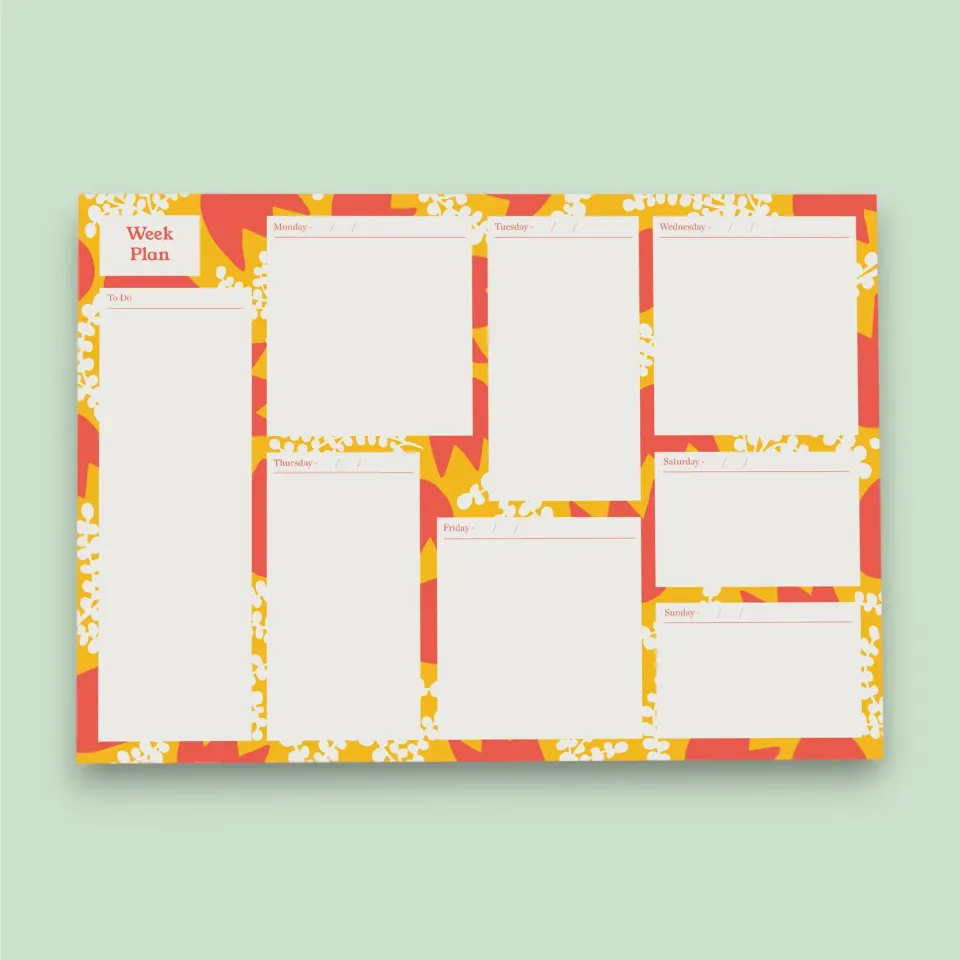 Studio Wald A4 Week Planner weekplanner tulp 52 pagina's