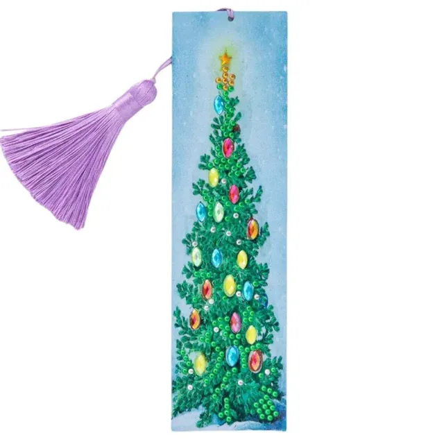 Figured'Art Kerstboom Diamond Painting Boekenleggers 21x6cm Glans