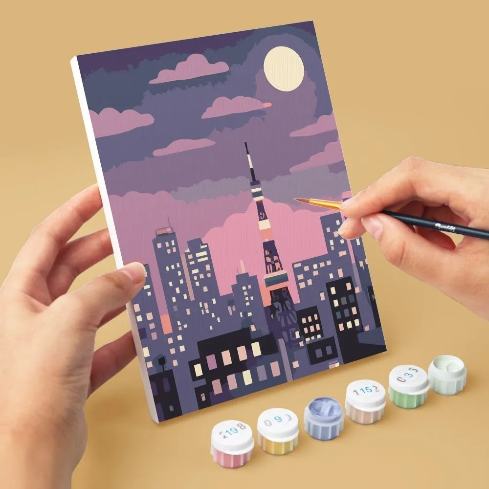 Figured'Art Tokio in Bloei schilderen op nummer 15x20 6 stuks