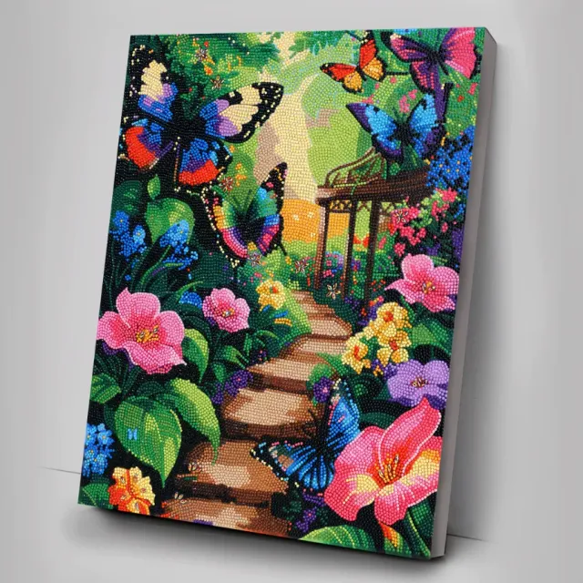 Craft Buddy Crystal Art Butterfly Lane diamond painting canvas 40x50cm