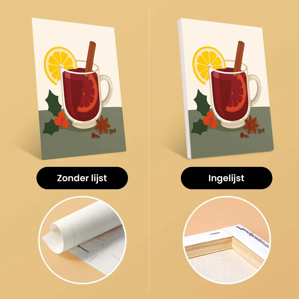 Figured'Art Gezellige Winterdranken mini schilderen op nummer 6 stuks
