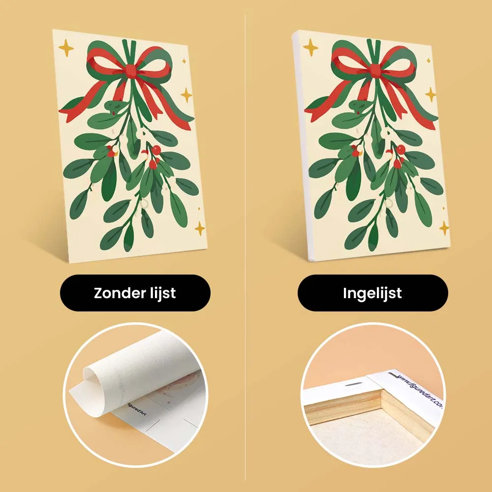 Figured'Art Mini Gezellige kerstsfeer schilderen op nummer 15x20 6 stuks