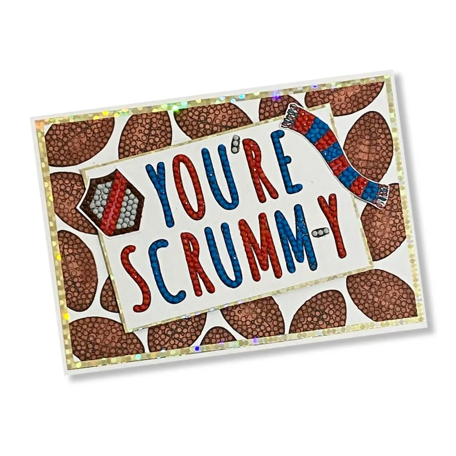 Craft Buddy Crystal Art You're Such A Great Sport stempelset A6 voetbal