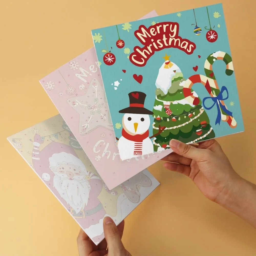 Figured'Art Kerstkleuren mini schilderen op nummer 6 stuks