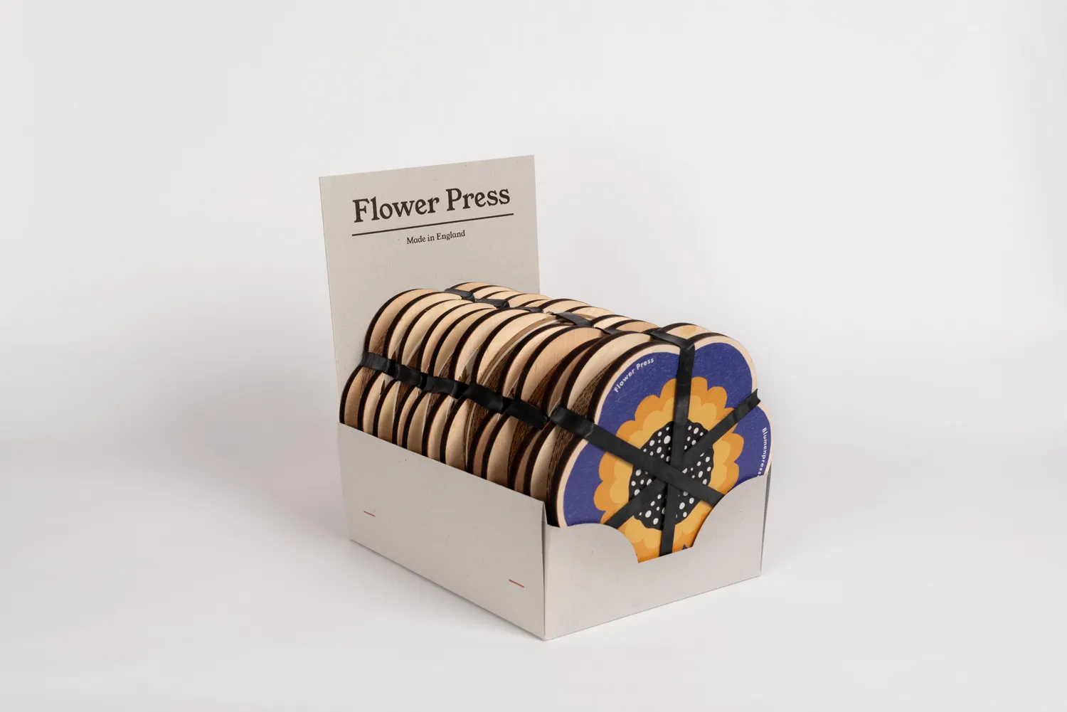 Studio Wald Flower Press bloemenpers bloem blauw 15cm