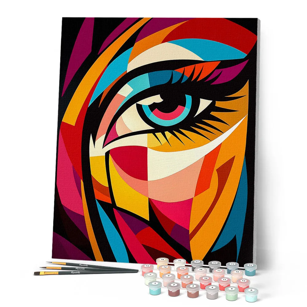 Figured'Art Gedurfd Abstract Oog schilderen op nummer 40x50 eenvoudig