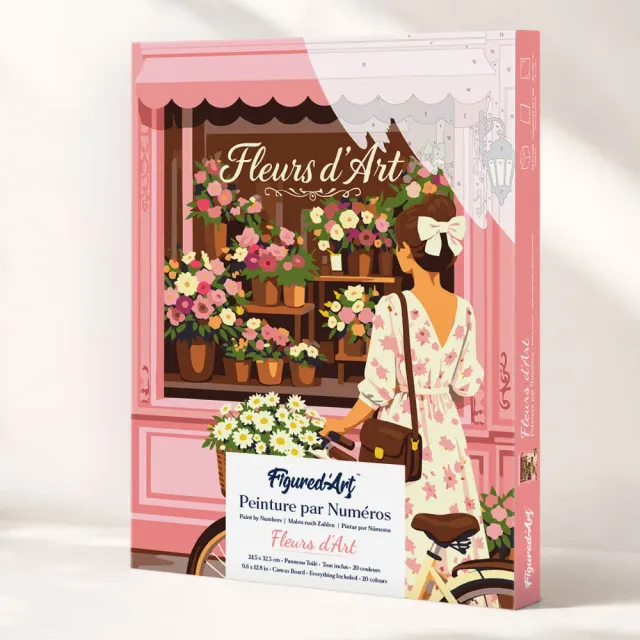 Figured'Art Kunstbloemen schilderen op nummer 24,5x32,5 cm cadeauset