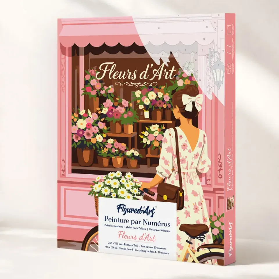 Figured'Art Kunstbloemen schilderen op nummer 24,5x32,5 cm cadeauset