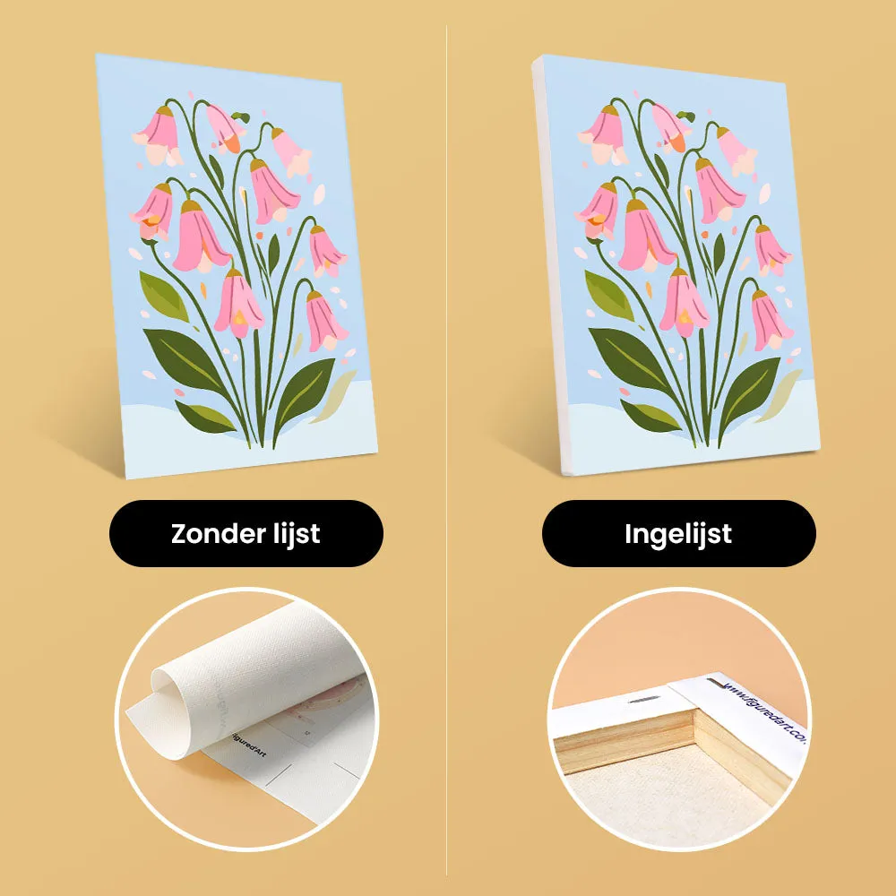 Figured'Art Pastelbloemen mini schilderen op nummer 15x20 6 stuks