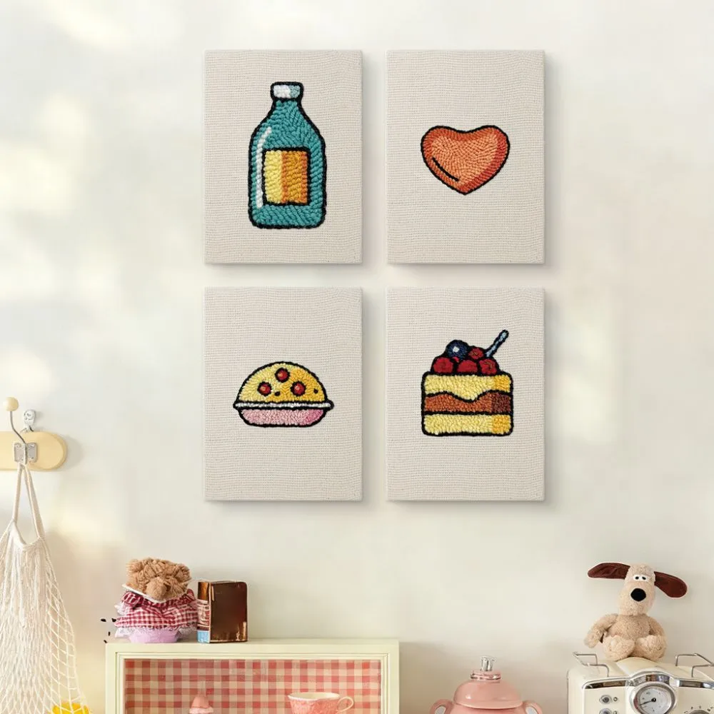 Figured'Art Heerlijke Favorieten punch needle set 4 stuks keuken