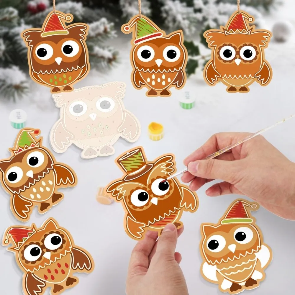Figured'Art Kerstbos Vrienden kerstornamenten schilderen op nummer 8 stuks