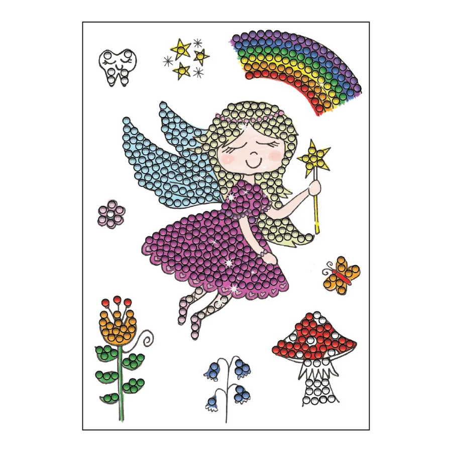 Craft Buddy Fairy Wishes Crystal Art stempelset A6 elfje 9 stuks