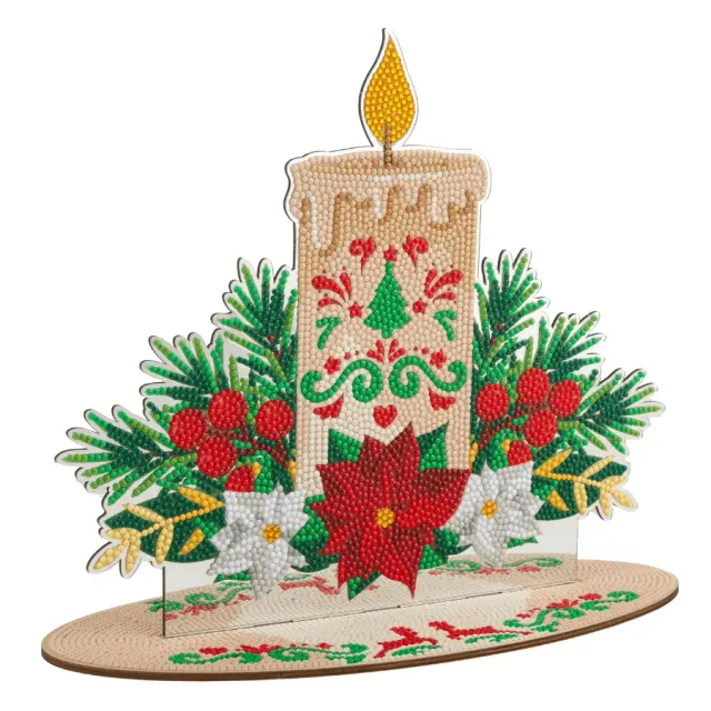 Craft Buddy Crystal Art Christmas Candle decoratiekit spiegel