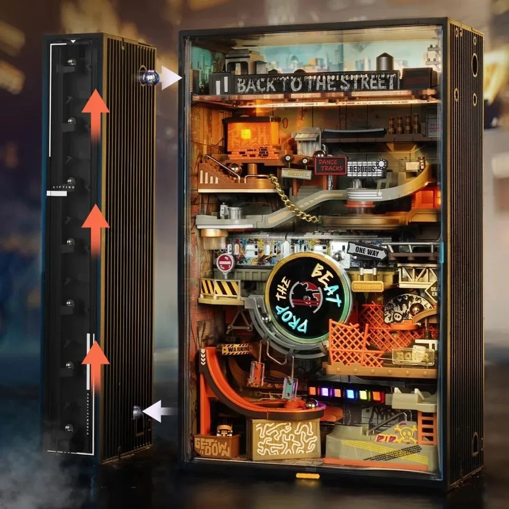 Figured'Art Hip-Hop-straat 3D puzzel knikkerbaan 134 stukjes hout