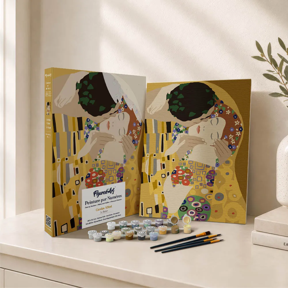 Figured'Art De kus Gustav Klimt schilderen op nummer cadeauset