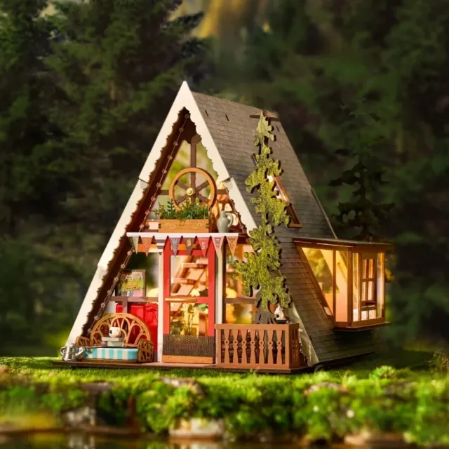 Figured'Art A-frame hut 3D puzzel met led 336 stukjes