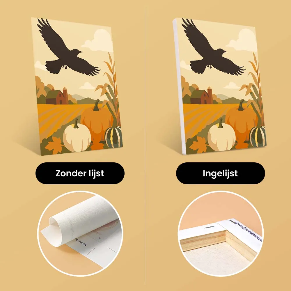 Figured'Art Mini Wilde herfstoogst schilderen op nummer 6x 15x20cm herfst