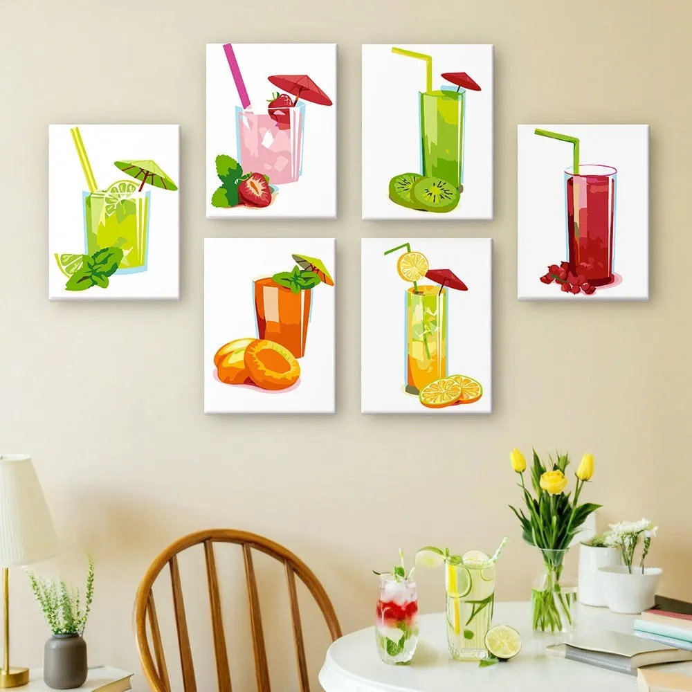Figured'Art Verse Fruitsappen schilderen op nummer 15x20cm 6 stuks