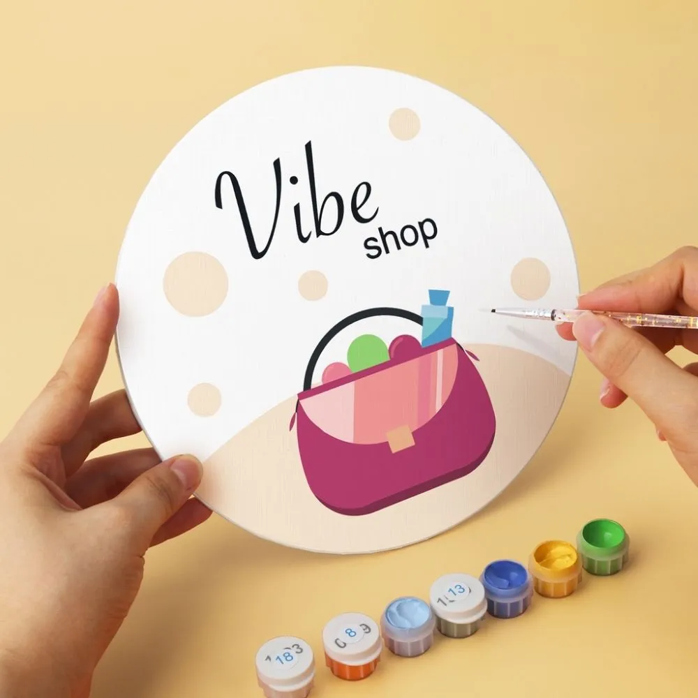 Figured'Art Kleine luxe mini schilderen op nummer 6x Ø20 cm