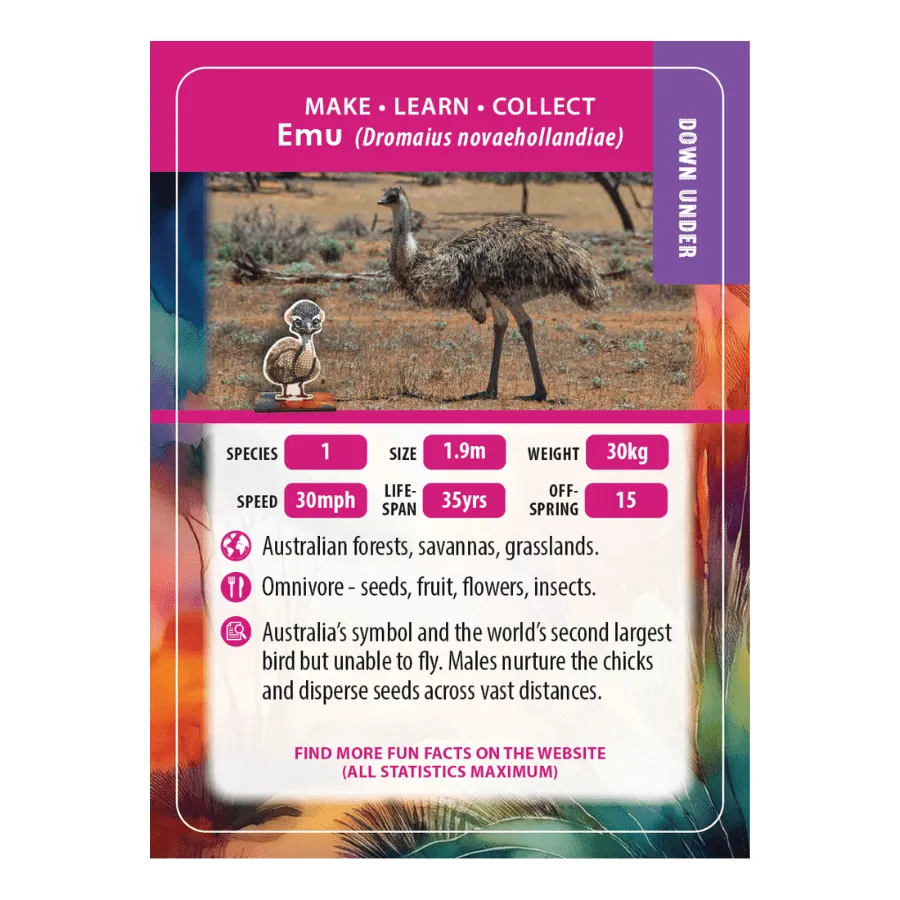 Craft Buddy Wildlife Buddies Emu diamond painting figuur