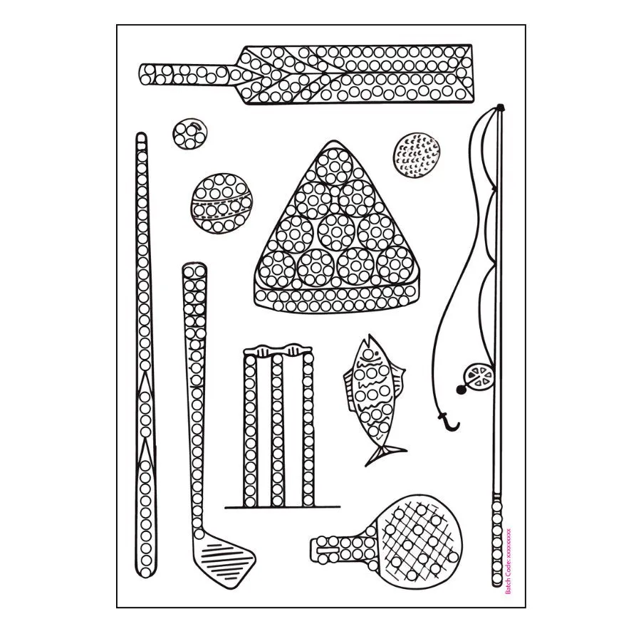Craft Buddy Crystal Art All Kinds Of Sports stempelset A6 11 stuks
