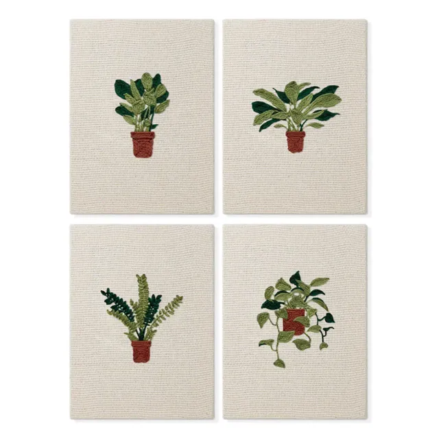 Figured'Art Botanische Schoonheid punch needle set 4 stuks frames