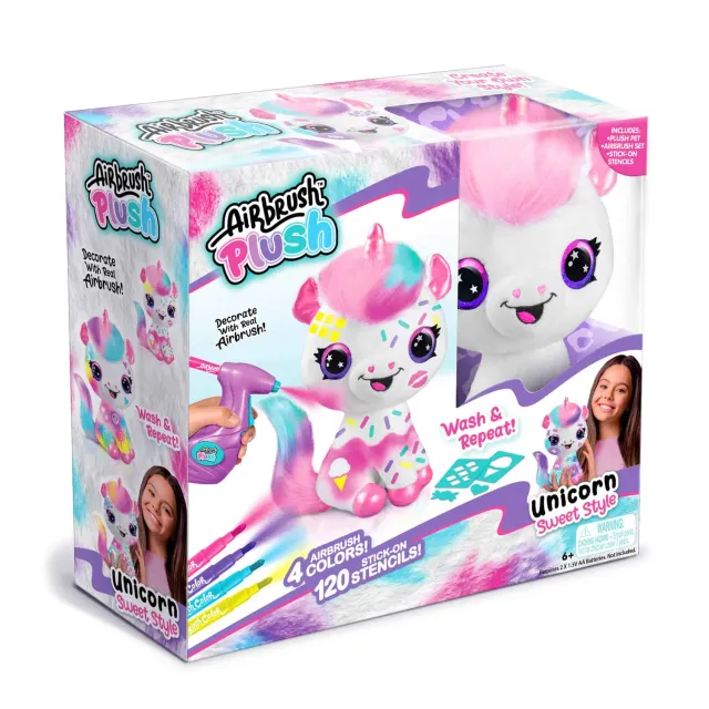 Canal Toys Airbrush Plush Sweet Unicorn knuffel versierset