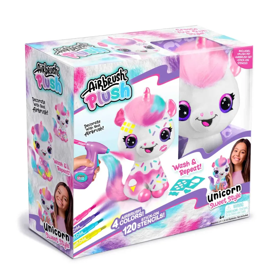 Canal Toys Airbrush Plush Sweet Unicorn knuffel versierset