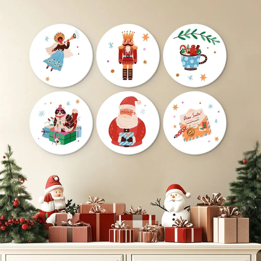 Figured'Art Kerstcharme schilderen op nummer Ø20cm 6 stuks winter