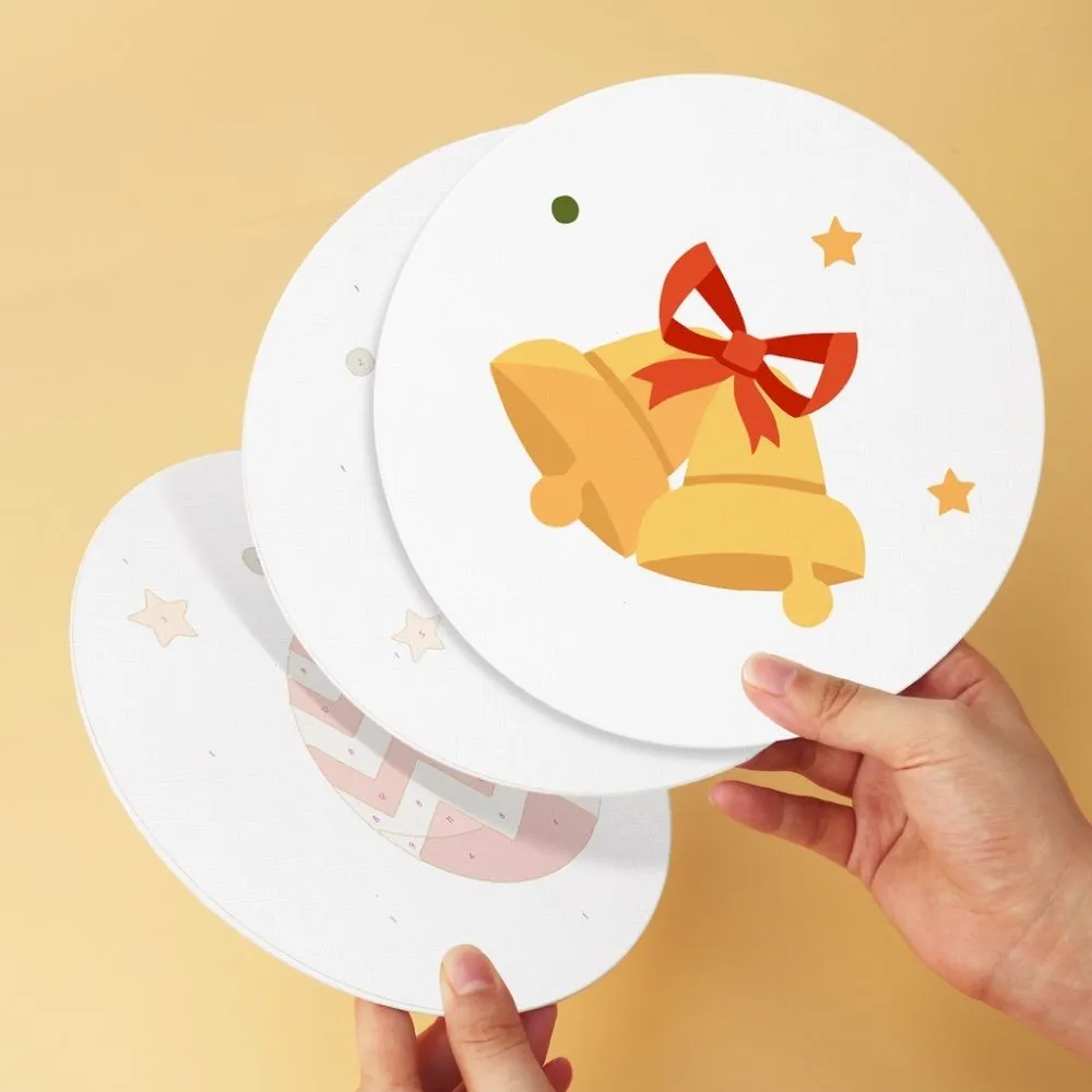Figured'Art Mini Scharlakenrode kerst schilderen op nummer 6x Ø20cm