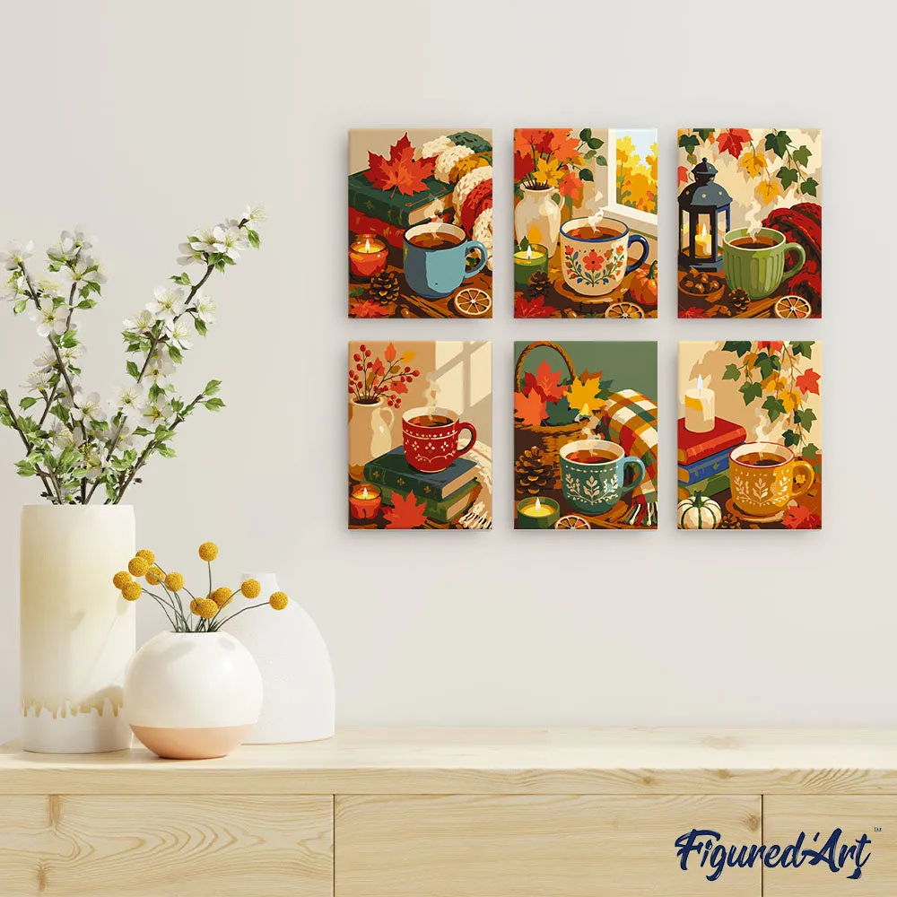 Figured'Art Pompoenkruidseizoen mini schilderen op nummer 15x20 6st