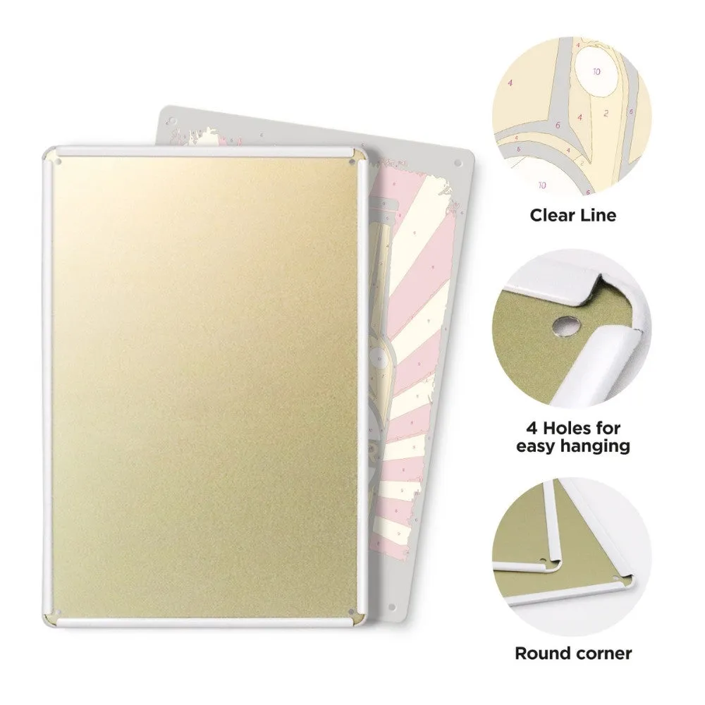 Figured'Art Drievoudige brouwexplosie metalen poster 30x20cm bier