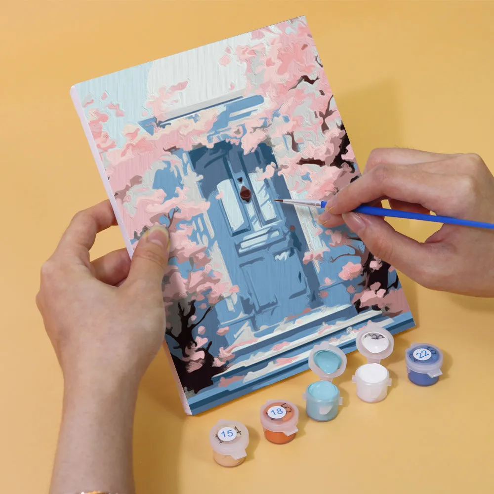 Figured'Art Mini Europese Architectuur en Bloemen schilderen op nummer 6 stuks