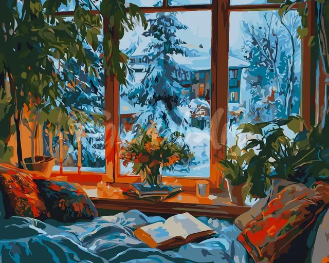 Figured'Art Knusse Winteravond schilderen op nummer kerst gevorderd