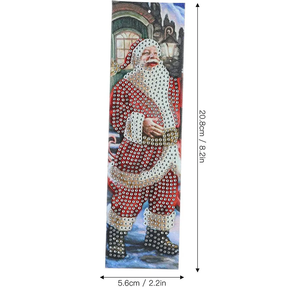 Figured'Art Diamond Painting Bladwijzers Kerstman boekenlegger 21x6cm