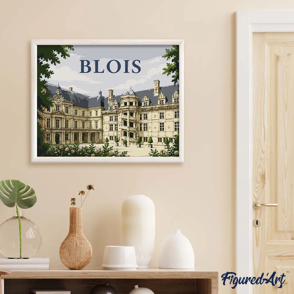 Figured'Art Kasteel van Blois schilderen op nummer Frankrijk