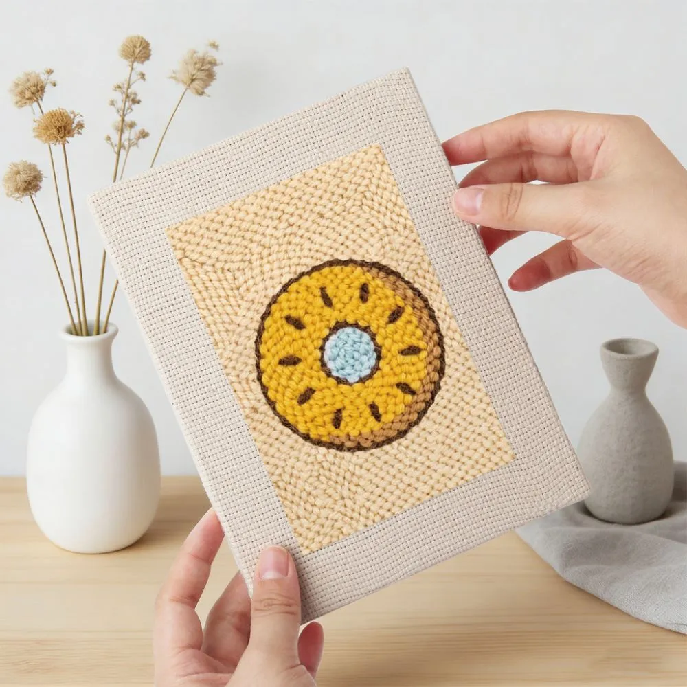 Figured'Art Streetfood 2 Punch Needle Set 4 Stuks met Frames