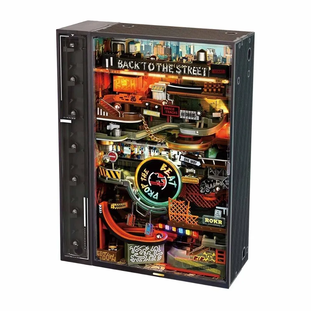 Figured'Art Hip-Hop-straat 3D puzzel knikkerbaan 134 stukjes hout