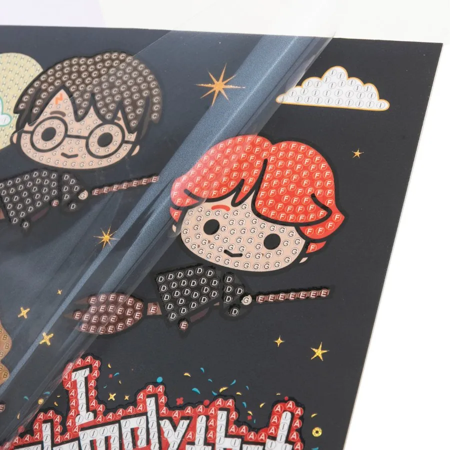 Craft Buddy Crystal Art Harry Potter Flying High kaart 18x18cm
