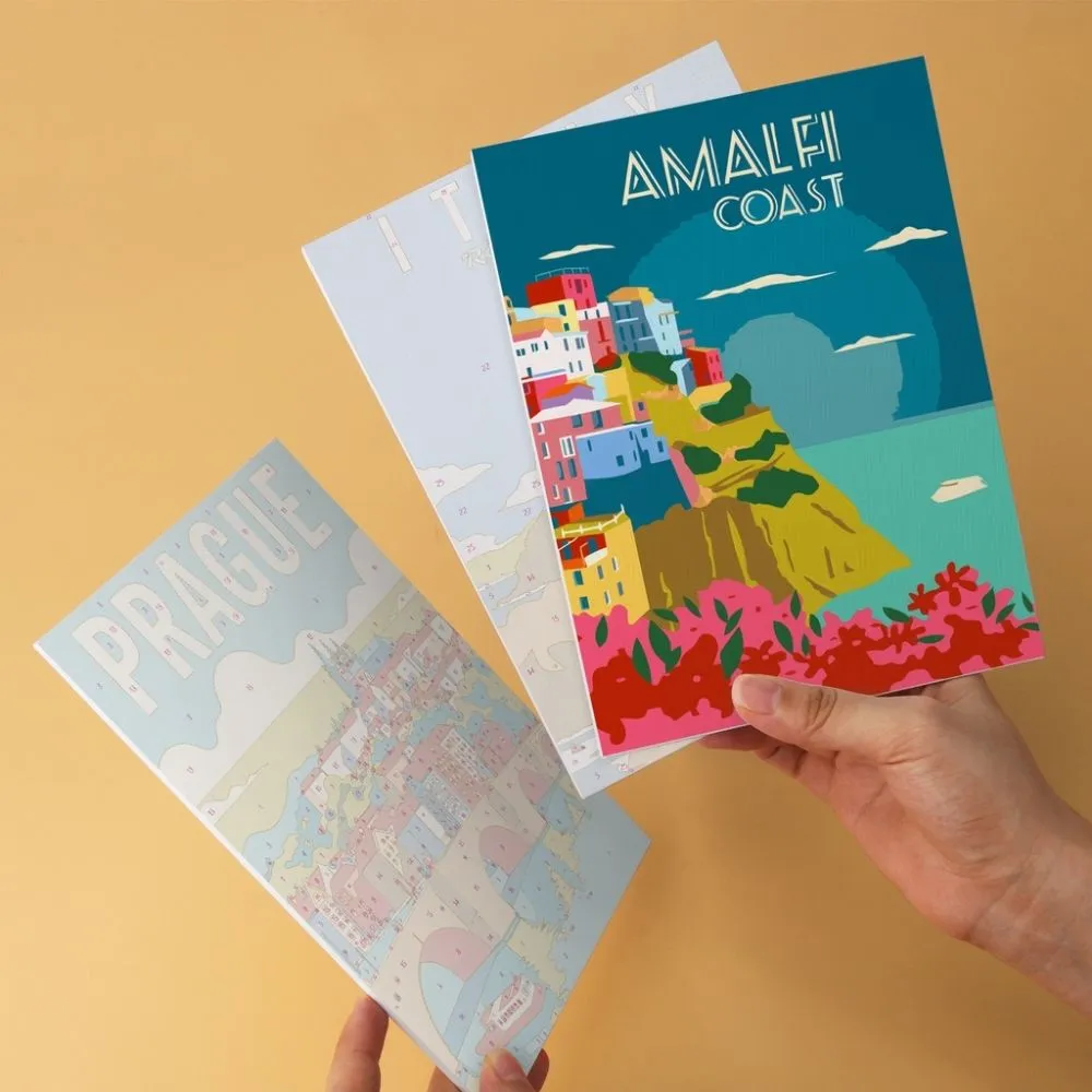 Figured'Art Grand Tour-poster mini schilderen op nummer 6 stuks