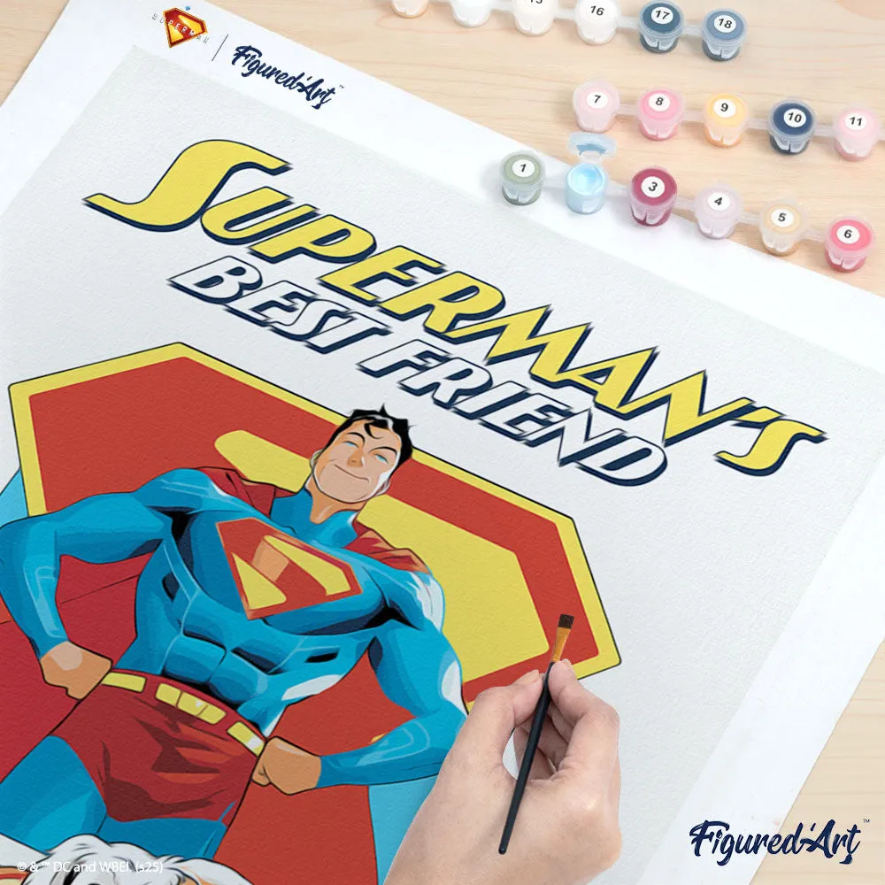 Figured'Art Supermans beste vriend schilderen op nummer 40x50