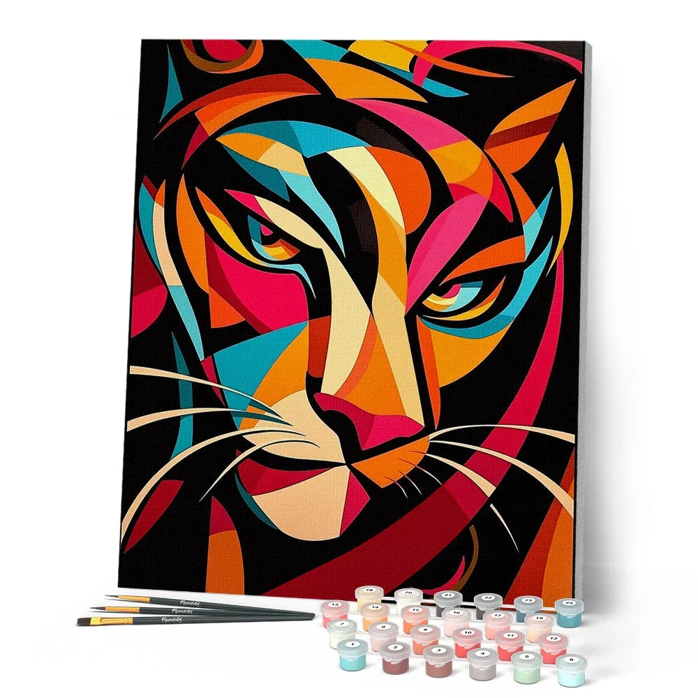 Figured'Art Gedurfd Abstract Tijger 2 schilderen op nummer eenvoudig