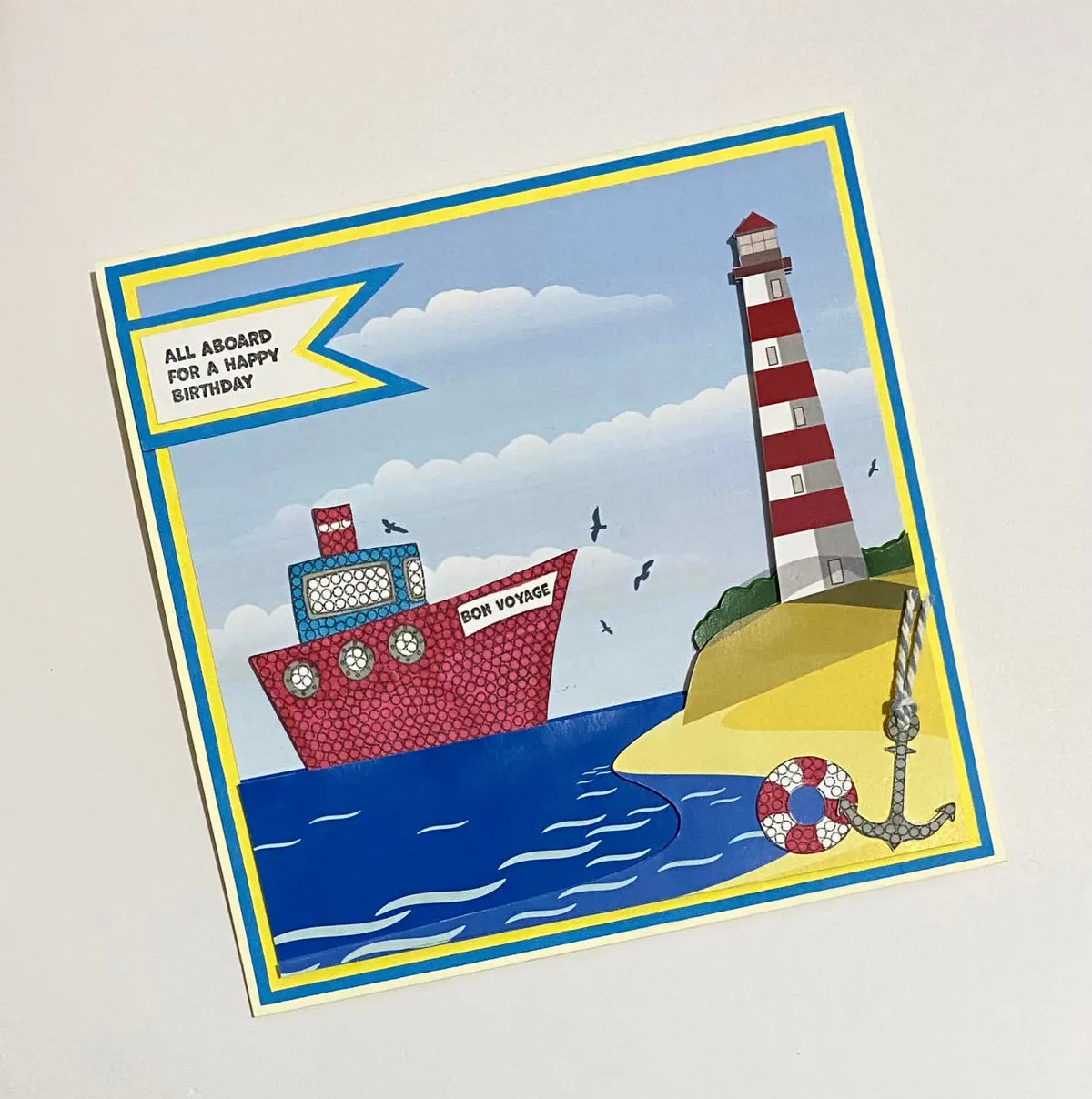 Craft Buddy Crystal Art Bon Voyage stempelset A6 8 stuks stip