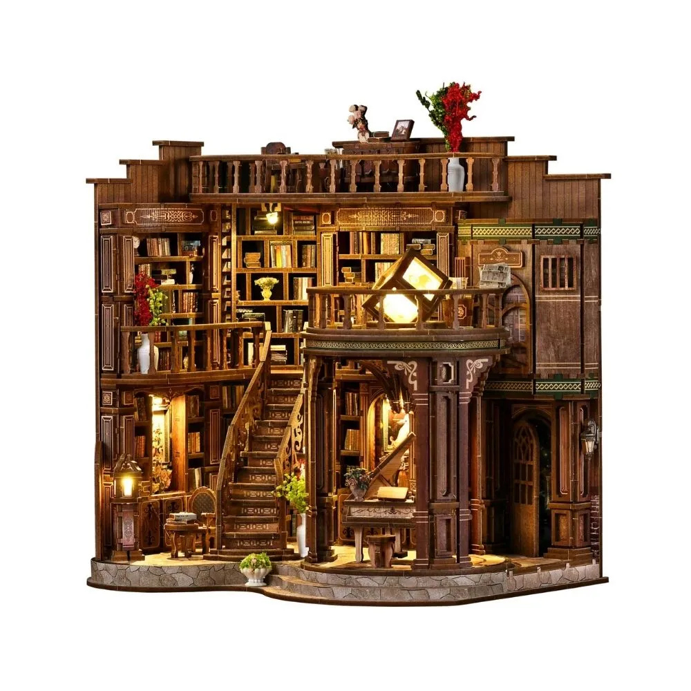 Figured'Art Dromerige Boekhal miniatuurhuisje 23x17x23 LED